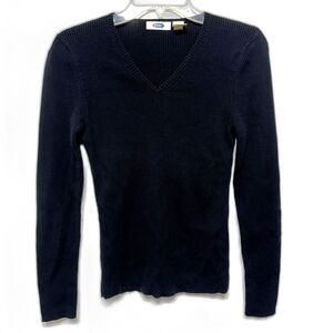 Old Navy Sweater Cotton Ribbed V-Neck Knit Pull On Long Sleeve Girls sz Large